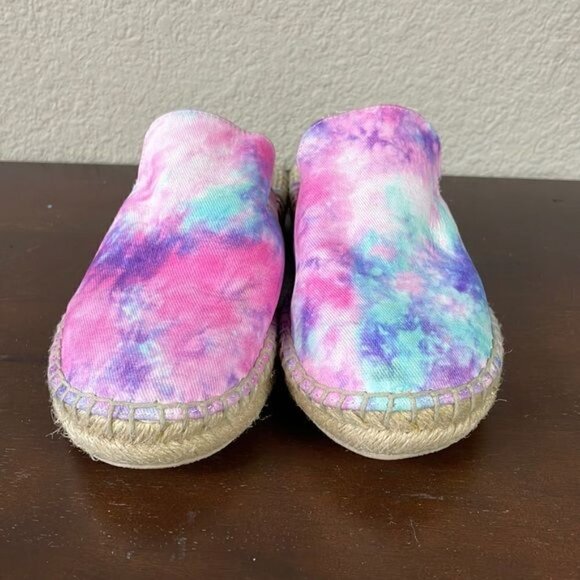 Rampage Bianca Womens Slip On Tie Dye Mules Spring Slides Espadrille Sz 5.5 - Picture 3 of 11